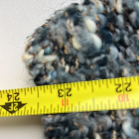 studio by Liz Claiborne blue grey  open cardigan with ruffle size small - Picture 7 of 8